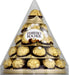 Ferrero Rocher Pirámide de Navidad, 28 Bombones (350g). Un centro de mesa espectacular con el icónico bombón de chocolate y avellanas, perfecto para decorar y compartir en tus fiestas. Ferrero Rocher - pack