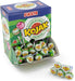 Caja de 100 Caramelos Kojak sabor Sandía de Fiesta. Un refrescante caramelo con palo, relleno de chicle y con divertidas pepitas de azúcar que imitan a una sandía. Fiesta - frontal