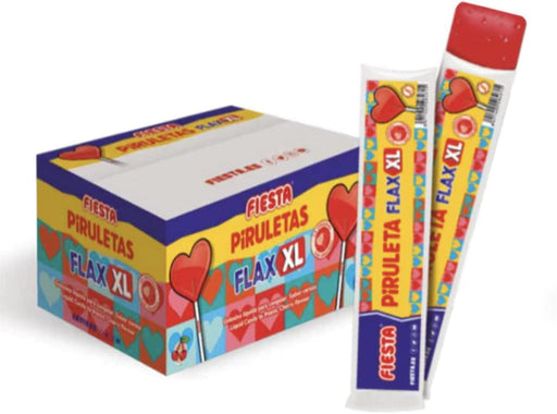 Caja de 30 Flashes XL sabor Piruleta de Fiesta. Disfruta del icónico caramelo con corazón en formato polo para congelar, una golosina líquida con el auténtico sabor a cereza. Fiesta - pack