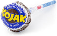Caja Expositora de 100 Caramelos Kojak sabor Cola de Fiesta. El clásico caramelo con palo relleno de chicle, ahora con el refrescante y delicioso sabor a refresco de cola. Fiesta - ingredientes