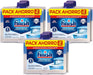 Finish Limpiamáquinas Integral para Lavavajillas, Lote de 6 x 250ml. Fórmula bifásica que disuelve la grasa y elimina la cal de las partes internas para un mantenimiento completo. Finish - pack