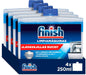 Finish Limpiamáquinas para Lavavajillas, Pack de 4 x 250ml. Elimina la cal, la grasa y el mal olor de las partes ocultas del lavaplatos para un funcionamiento y limpieza óptimos. Finish - frontal