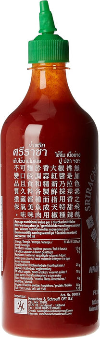 Flying Goose Salsa Sriracha Picante (Pack de 2 x 730ml): El formato ahorro de la auténtica salsa de chile tailandesa para dar un toque picante a todos tus platos. Flying Goose - ingredientes
