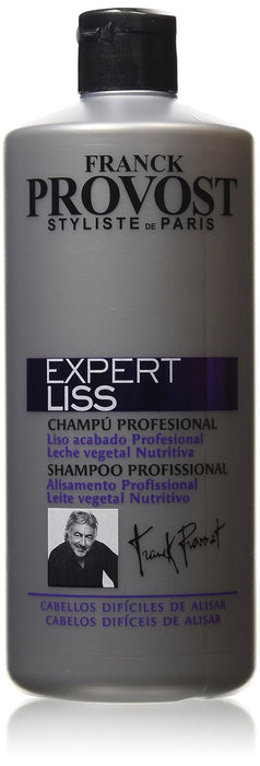 Franck Provost Champú Expert Lissage, 750ml. Tratamiento profesional enriquecido con proteína de leche para un alisado perfecto, control del encrespamiento y un brillo sublime. Franck Provost - frontal