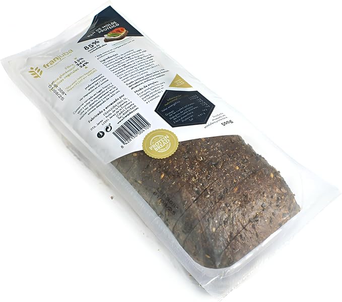 Pan Proteico Keto Franjuba (500g): Disfruta de un pan tierno y delicioso con un 85% menos de carbohidratos, ideal para tus dietas hipocalóricas y altas en proteínas. Franjuba - frontal