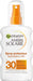 Garnier Ambre Solaire Spray Protector Hidratación 24h FPS 30, 200 ml. Alta protección UVA/UVB con Manteca de Karité nutritiva para una piel suave, sedosa e hidratada. Garnier - detalle