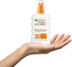 Garnier Ambre Solaire Spray Protector Hidratación 24h FPS 30, 200 ml. Alta protección UVA/UVB con Manteca de Karité nutritiva para una piel suave, sedosa e hidratada. Garnier - ingredientes