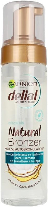 Garnier Delial Mousse Autobronceadora Natural Bronzer (200ml): Consigue un bronceado intenso y luminoso con una fórmula vegana y 92% de origen natural. Garnier - zoom