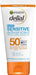Garnier Delial Sensitive Advanced Leche Solar IP50+, 50 ml. Protector de muy alta protección para pieles claras, sensibles e intolerantes al sol en un práctico formato de viaje. Garnier - frontal