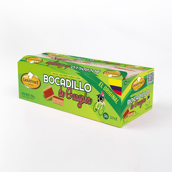 Gourmet Latino Bocadillo de Guayaba, Pack de 36 Unidades (950g). El dulce tradicional colombiano, rico en Vitamina C, ideal como snack energético natural para deportistas y familias. Gl Gourmet Latino - detalle