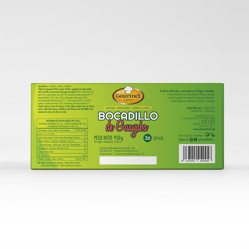 Gourmet Latino Bocadillo de Guayaba, Pack de 36 Unidades (950g). El dulce tradicional colombiano, rico en Vitamina C, ideal como snack energético natural para deportistas y familias. Gl Gourmet Latino - pack