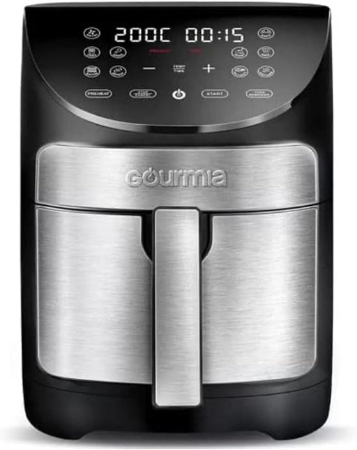 Freidora de Aire Digital Gourmia GAF798 de 6,6 Litros. Cocina de forma saludable con hasta un 80% menos de grasa gracias a su tecnología FryForce 360° y sus 10 funciones. Gourmia - frontal