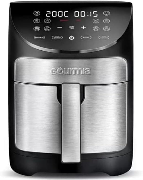 Freidora de Aire Digital Gourmia GAF798 de 6,6 Litros. Cocina de forma saludable con hasta un 80% menos de grasa gracias a su tecnología FryForce 360° y sus 10 funciones. Gourmia - frontal