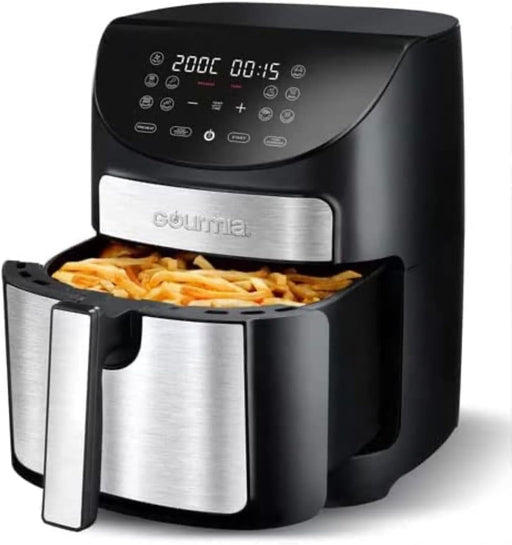 Freidora de Aire Digital Gourmia GAF798 de 6,6 Litros. Cocina de forma saludable con hasta un 80% menos de grasa gracias a su tecnología FryForce 360° y sus 10 funciones. Gourmia - pack