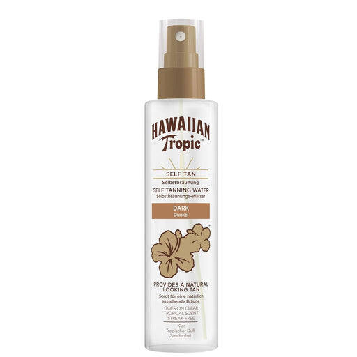 Hawaiian Tropic Agua Autobronceadora Tono Oscuro (190ml): Consigue un bronceado intenso y natural para rostro y cuerpo con esta bruma hidratante ultraligera. Hawaiian Tropic - frontal