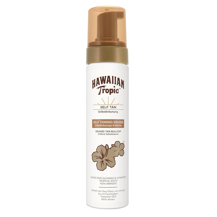 Hawaiian Tropic Borrador de Autobronceador (200ml): Elimina manchas y prepara tu piel para el siguiente bronceado con esta espuma limpiadora e hidratante 2 en 1. Hawaiian Tropic - frontal