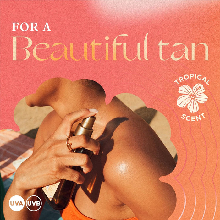 Hawaiian Tropic Protective Bruma Aceite Seco SPF 30, 180 ml. Bronceador en spray con Aceite de Argán para una protección alta, un brillo saludable y un aroma a coco y mango. Hawaiian Tropic - presentacion