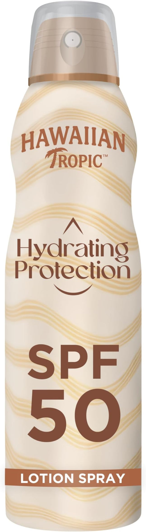 Hawaiian Tropic Silk Hydration Bruma Solar Air Soft SPF 50, 220ml. Disfruta de una protección solar invisible y ultraligera con este spray de vaporización continua que hidrata tu piel. Hawaiian Tropic - frontal