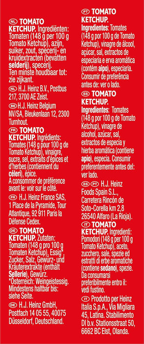 Garrafa de Ketchup Heinz de 5,7 Kg. El formato maxi ahorro para hostelería y grandes consumidores, con la receta original llena de tomates y sin conservantes artificiales. Heinz - detalle