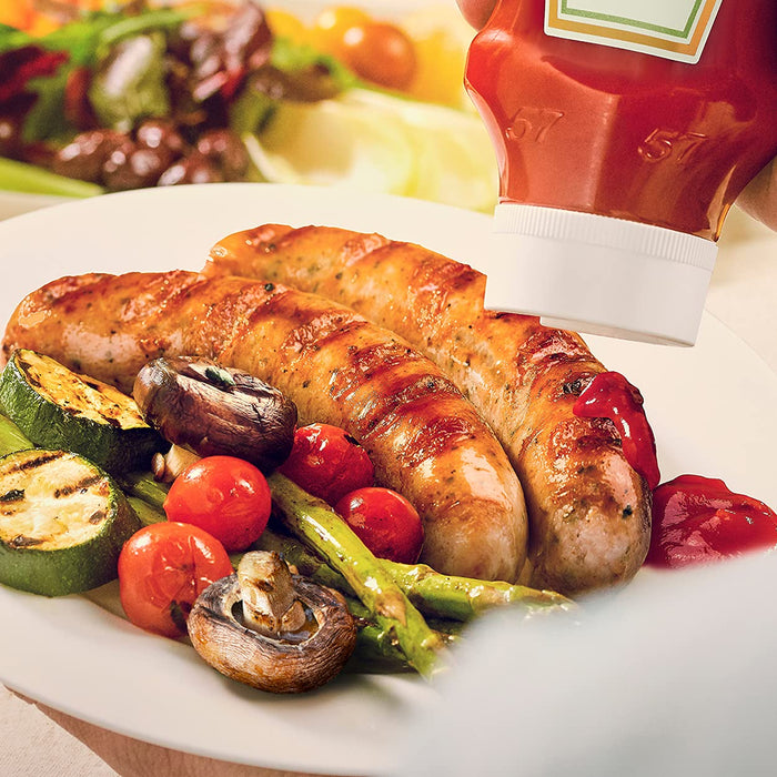 Garrafa de Ketchup Heinz de 5,7 Kg. El formato maxi ahorro para hostelería y grandes consumidores, con la receta original llena de tomates y sin conservantes artificiales. Heinz - ingredientes