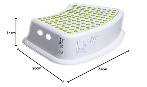 Escalón Infantil IKEA FÖRSIKTIG en color Blanco y Verde. Un taburete seguro y estable con superficie y base antideslizantes para fomentar la autonomía de los más pequeños. Ikea - pack