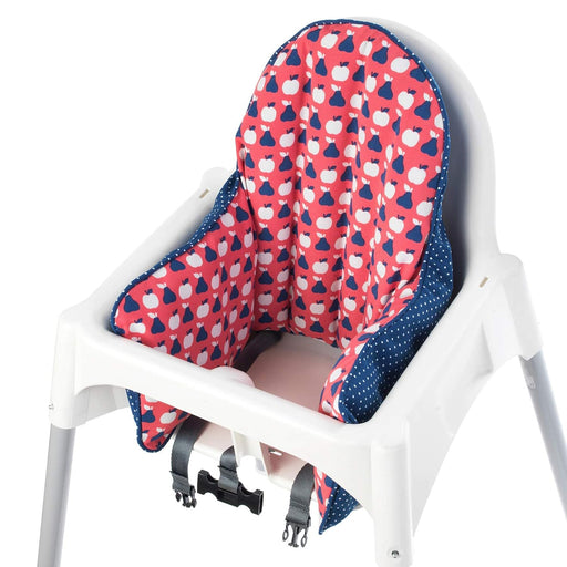 Funda para Cojín de Trona IKEA ANTILOP en color Rojo y Azul. Un accesorio lavable a máquina para proteger el cojín, dar más confort al bebé y un toque de color. Ikea - frontal