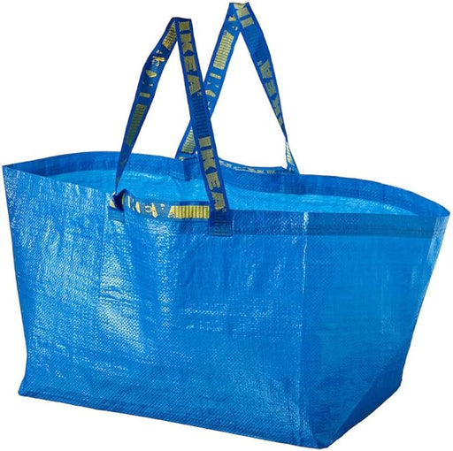 Ikea FRAKTA Pack de 5 Bolsas de Compra Grandes, Azul. La legendaria bolsa multiusos, ultra resistente y versátil, ideal para la compra, mudanzas, almacenaje, lavandería y mucho más. Ikea - frontal