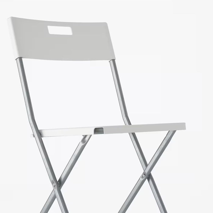 Ikea GUNDE Pack de 2 Sillas Plegables, Blanco. La solución de asientos extra más práctica y económica para tu hogar. Ligeras, resistentes y fáciles de guardar en cualquier rincón. Ikea - ingredientes