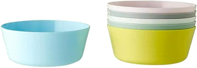 Ikea KALAS Vajilla Infantil Completa de 36 Piezas, Multicolor. Incluye 6 platos, 6 cuencos, 6 vasos y 18 cubiertos. Duradera, apilable y perfecta para las comidas diarias y fiestas. Ikea - frontal