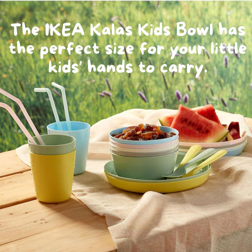 Ikea KALAS Vajilla Infantil Completa de 36 Piezas, Multicolor. Incluye 6 platos, 6 cuencos, 6 vasos y 18 cubiertos. Duradera, apilable y perfecta para las comidas diarias y fiestas. Ikea - pack