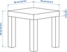 Ikea LACK Mesa Auxiliar Pequeña, 35x35 cm, Blanco. La solución de mobiliario más compacta y versátil, ideal como mesita de noche, soporte para plantas o para encajar en espacios reducidos. Ikea - detalle