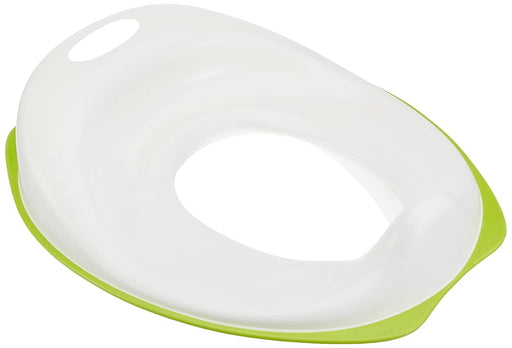 IKEA TOSSIG Asiento Reductor de Inodoro para Niños, Blanco/Verde. Adaptador de WC infantil seguro y cómodo con base antideslizante para aprender a ir al baño. Ikea - frontal