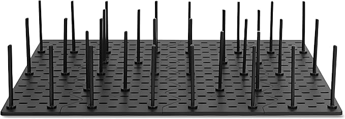 Ikea UPPDATERA Organizador de Cajones para Platos y Ollas. Tablero perforado de 60cm con 24 clavijas ajustables para un almacenaje personalizado y sin movimientos. Color antracita. Ikea - frontal