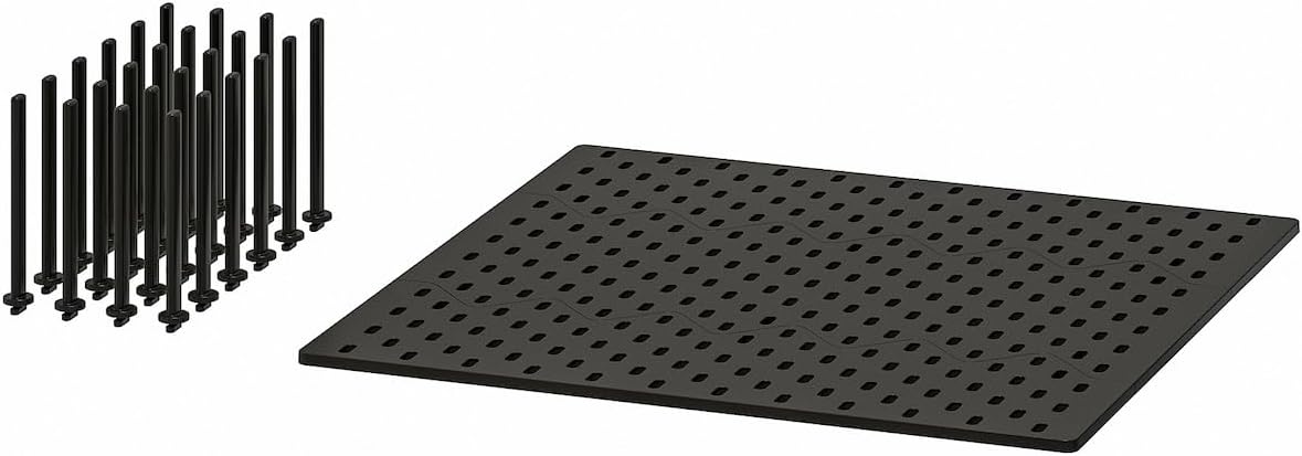 Ikea UPPDATERA Organizador de Cajones para Platos y Ollas. Tablero perforado de 60cm con 24 clavijas ajustables para un almacenaje personalizado y sin movimientos. Color antracita. Ikea - detalle