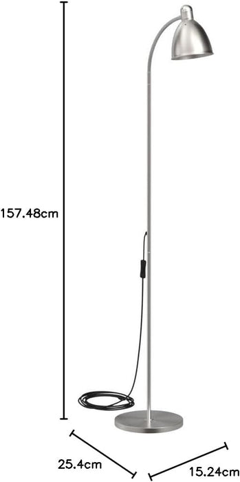 Lámpara de Pie para Lectura IKEA LERSTA de Aluminio. Un diseño industrial y minimalista con brazo y foco regulables para dirigir la luz con precisión donde la necesites. Ikea - detalle