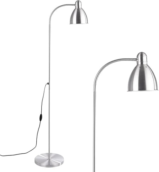 Lámpara de Pie para Lectura IKEA LERSTA de Aluminio. Un diseño industrial y minimalista con brazo y foco regulables para dirigir la luz con precisión donde la necesites. Ikea - frontal