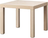 Mesa Auxiliar IKEA LACK de 55x55 cm en efecto roble teñido blanco. Un mueble icónico, ligero y fácil de montar, ideal como mesa de centro, mesita de noche o soporte. Ikea - frontal