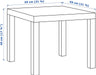 Mesa Auxiliar IKEA LACK de 55x55 cm en efecto roble teñido blanco. Un mueble icónico, ligero y fácil de montar, ideal como mesa de centro, mesita de noche o soporte. Ikea - ingredientes