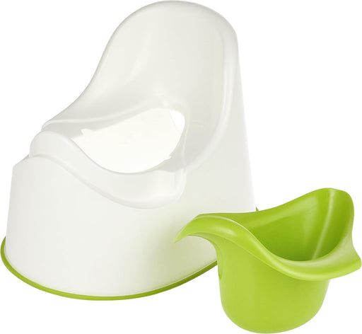 Orinal Infantil IKEA LOCKIG, diseño ergonómico y seguro en plástico blanco, con base antideslizante para ayudar a tu peque a dejar el pañal con total confianza. Ikea - pack