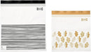 Pack de 50 Bolsas de Plástico Reutilizables IKEA ISTAD con Cierre. Incluye dos tamaños prácticos y un diseño moderno en colores gris y blanco para organizar tu cocina. Ikea - frontal