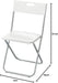Silla Plegable Gunde de Ikea en color Blanco. Diseño funcional y ligero, ideal para ahorrar espacio. Estructura de acero y asiento de plástico de polipropileno. Ikea - pack