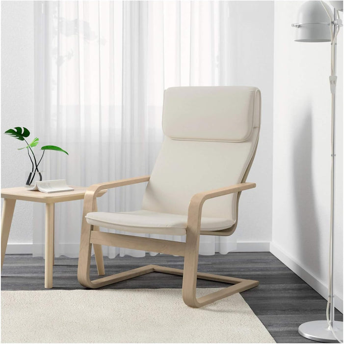 Sillón Mecedora IKEA PELLO de Diseño Atemporal. Un asiento cómodo y relajante con un suave balanceo, respaldo alto para apoyo cervical y una resistente estructura de acero. Ikea - detalle