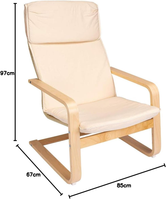 Sillón Mecedora IKEA PELLO de Diseño Atemporal. Un asiento cómodo y relajante con un suave balanceo, respaldo alto para apoyo cervical y una resistente estructura de acero. Ikea - lateral