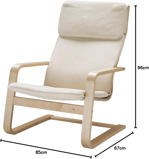 Sillón Mecedora IKEA PELLO de Diseño Atemporal. Un asiento cómodo y relajante con un suave balanceo, respaldo alto para apoyo cervical y una resistente estructura de acero. Ikea - pack