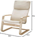 Sillón Mecedora IKEA PELLO de Diseño Atemporal. Un asiento cómodo y relajante con un suave balanceo, respaldo alto para apoyo cervical y una resistente estructura de acero. Ikea - pack