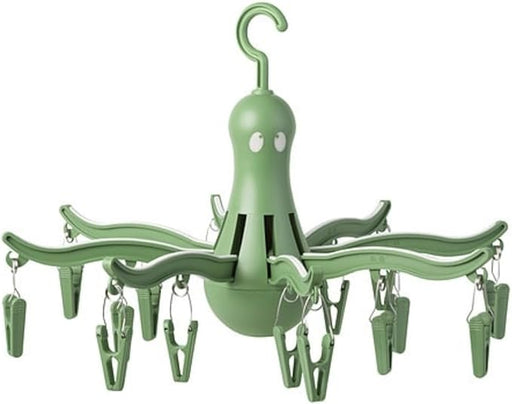 Tendedero Colgante IKEA PRESSA tipo pulpo con 16 Pinzas para la Ropa. Un práctico secador plegable para uso interior y exterior, ideal para calcetines y ropa interior. Ikea - frontal