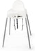 Trona para Bebé IKEA ANTILOP en color blanco, una silla alta segura y funcional con cinturón de seguridad incluido, fácil de desmontar, transportar y limpiar. Ikea - frontal