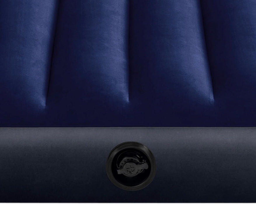 Colchón Hinchable Doble Intex Dura-Beam (137x191x25 cm). Cama de aire para dos personas con tecnología Fiber-Tech, ideal para camping o como cama de invitados en casa. Intex - detalle
