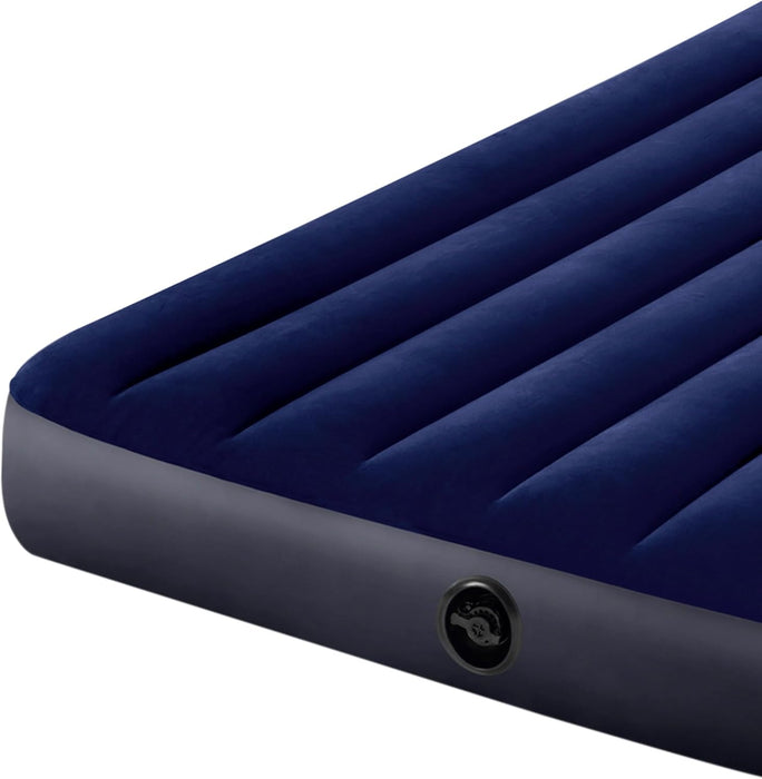 Colchón Hinchable Doble Intex Dura-Beam (137x191x25 cm). Cama de aire para dos personas con tecnología Fiber-Tech, ideal para camping o como cama de invitados en casa. Intex - uso
