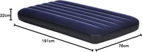 Colchón Hinchable Individual Compacto Intex Classic Downy (76x191x22 cm). La cama de aire más ligera y portátil, ideal para una persona en acampadas, festivales o viajes. Intex - pack